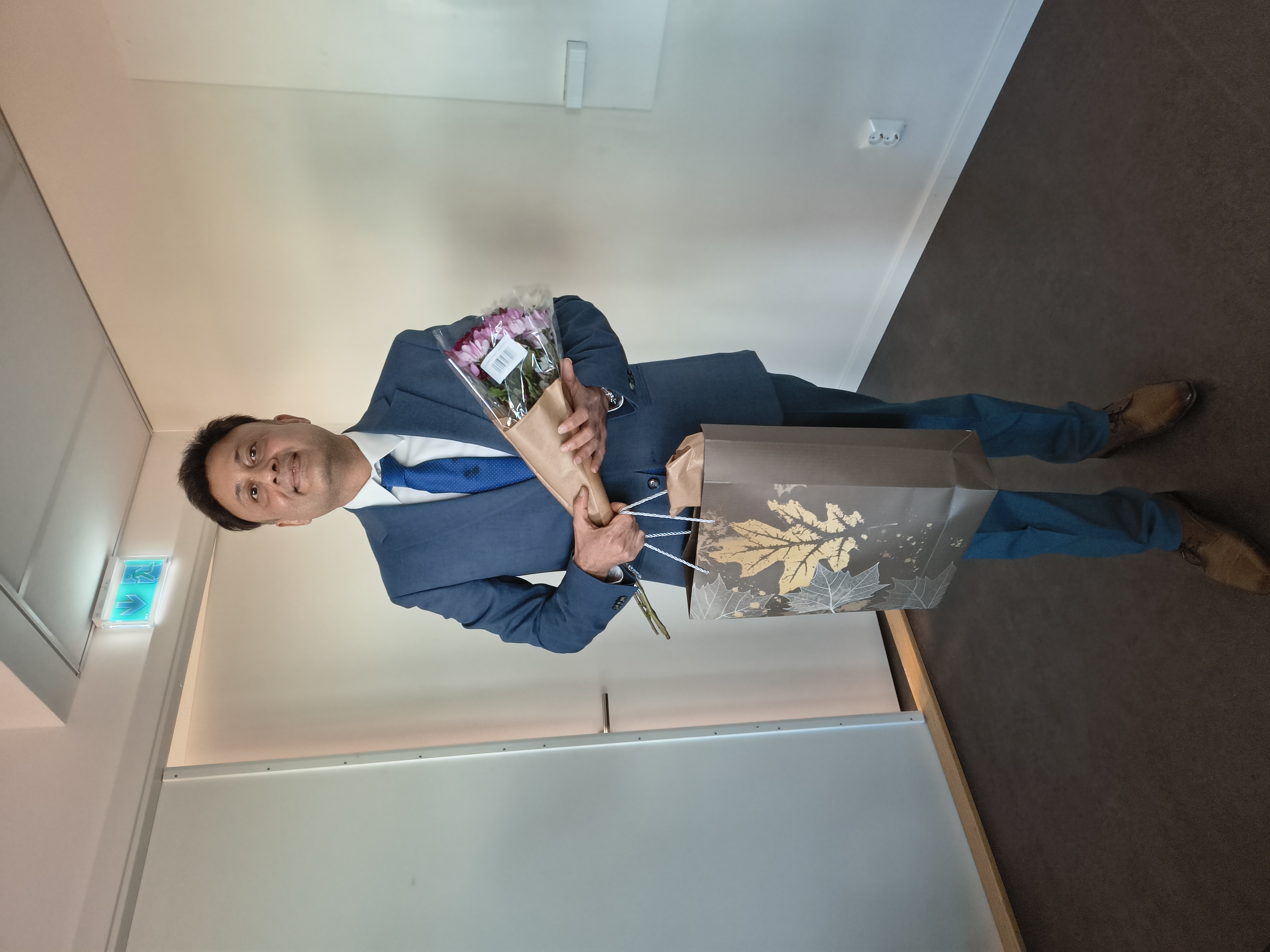 Awais Ahmad at his PhD dissertation at Uppsala University