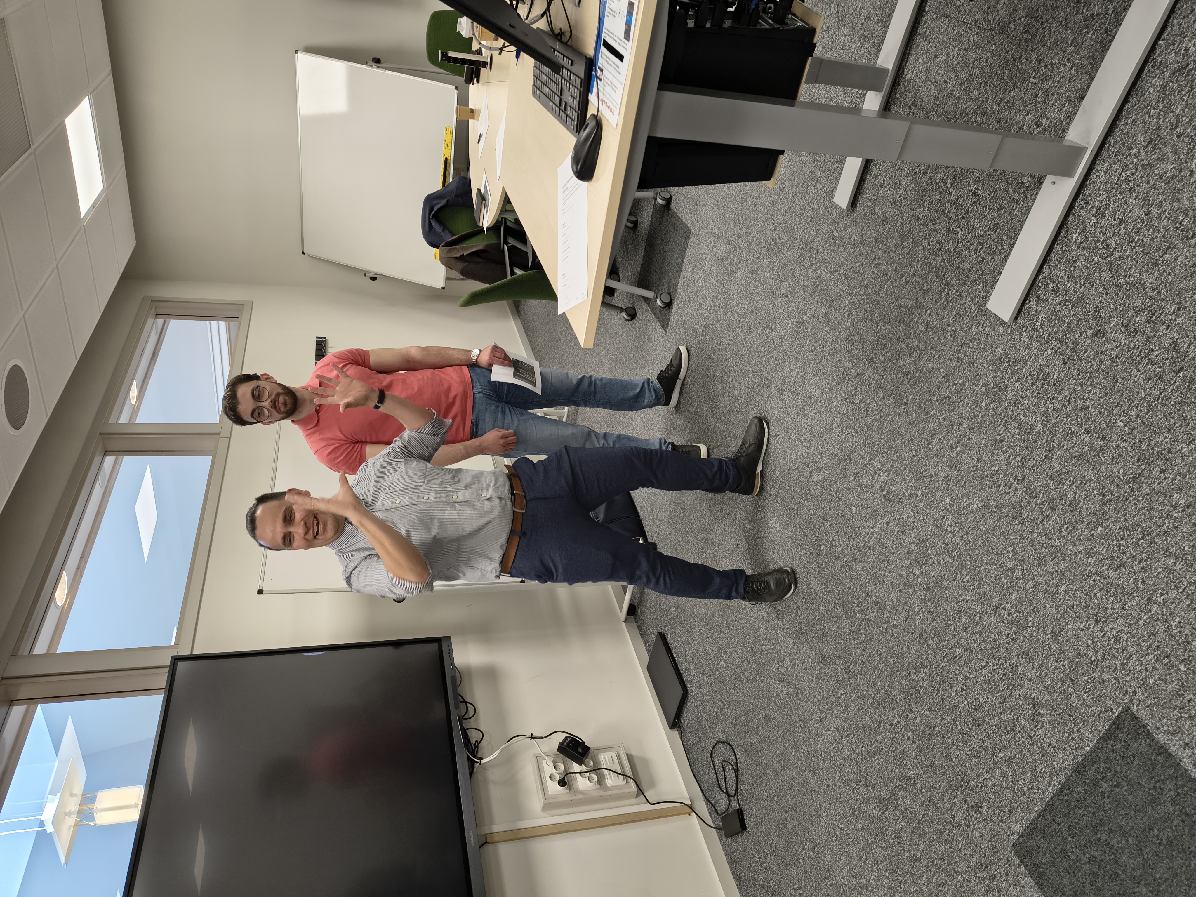 Two participants sharing insights